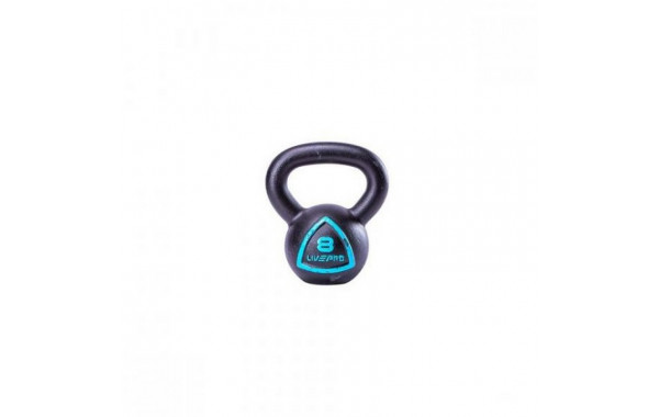 Чугунная гиря 6 кг Live Pro Solid Cast Iron Kettlebell LP8041-06 черный\синий 600_380