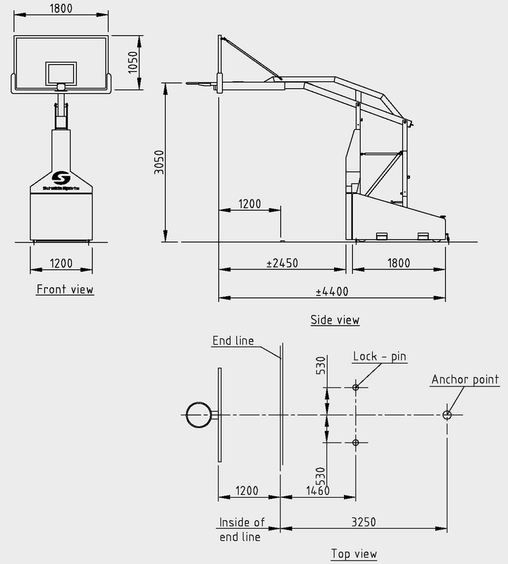 Ферма (стойка) баскетбольная Super SAM 245 Schelde Sports 910-S6.S0810 1612010 721_800