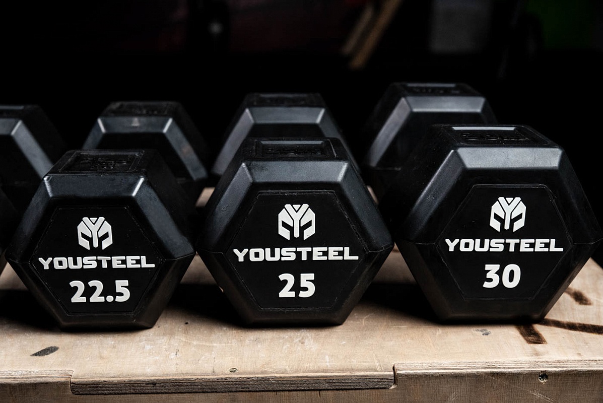 Гантель обрезиненная YouSteel HEX DB 2,5кг 1197_800