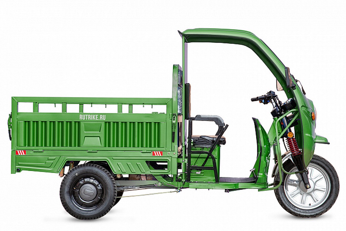 Грузовой электротрицикл RuTrike Гермес 1500 60V1200W 024456-2752 темно-зеленый 1200_800