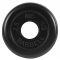 Диск обрезиненный d51мм MB Barbell MB-PltB51-2,5 2,5кг черный 120_120