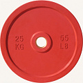 Диск обрезиненный 25кг Johns DR71025 - 25С красный 120_120