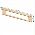 Скамейка гимнастическая 2000мм (фанерная) ножки фанера Dinamika 120_120